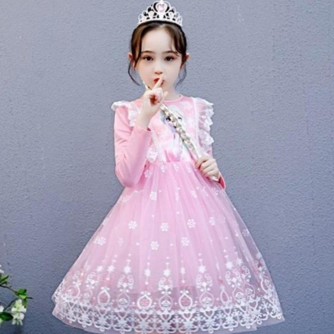 웨스턴 NEW 겨울왕국원피스 엘사드레스 긴팔원피스 공주드레스 (사은품:왕관 요술봉) n1