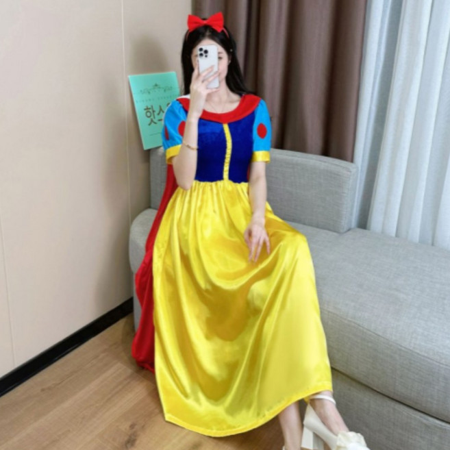 핫스윗 백설공주 코스프레 할로윈 코스튬 의상