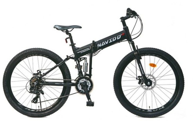 삼천리자전거 26 나비드D플러스 듀얼서스펜션 알루미늄 21단 디스크브레이크 접이식 성인 생활용 MTB자전거, 1개, 173cm, 블랙(무광) 짐판+흙받이