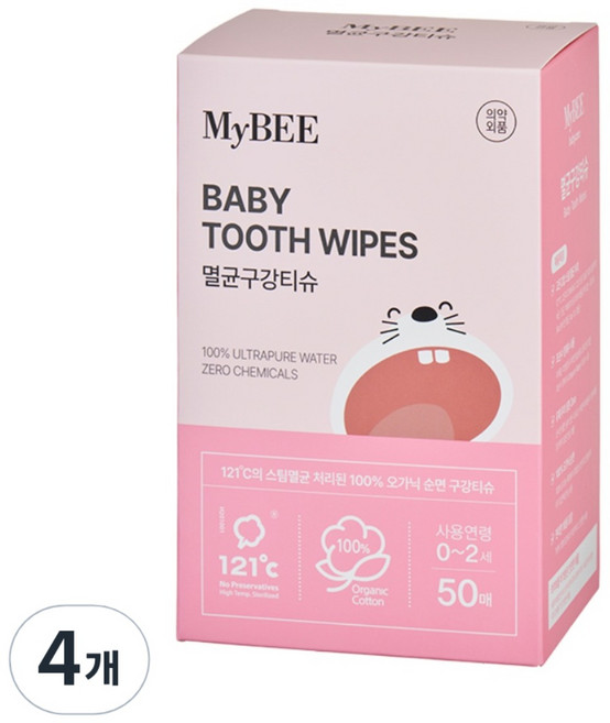 마이비 멸균 아기 구강티슈, 414g, 4개
