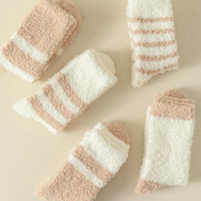 일상up 털빠짐없고 밴드조임 없는 편안한 남여공용 수면양말 5종