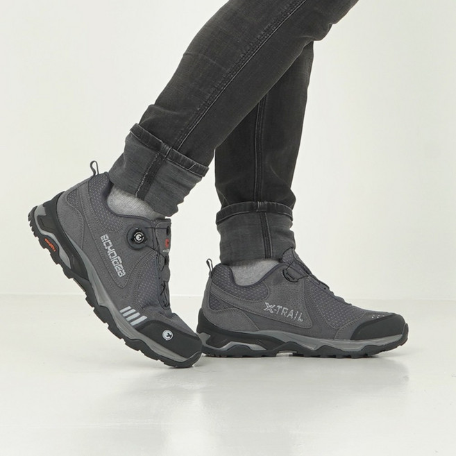 [에코로바]남성 다이얼 가죽 메쉬 일상 운동화 트레킹화 초오유 ER0133