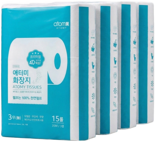 애터미 화장지, 1세트, 60개입, 35m