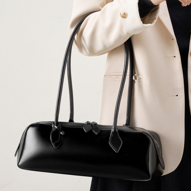 골든엣지 리얼 소가죽 디자이너 여성 바게트 가방 숄더백 토트백