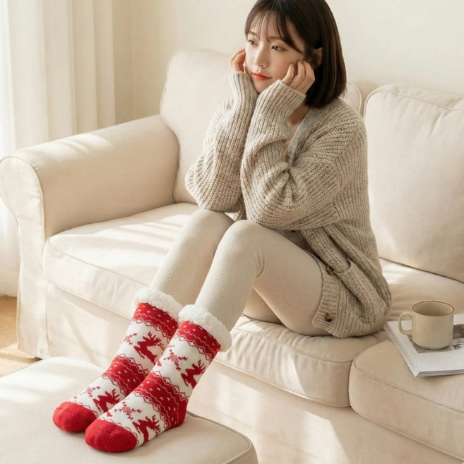 루나핏 후리스 기모 수면양말 남녀공용