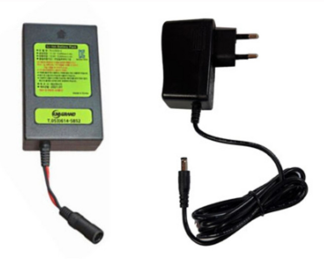 12v 충전 자동 분무기 리튬이온 배터리 5.2Ah + 2A 고속 충전기 농약 살포기 한일 천일 신일, 블랙, 1개