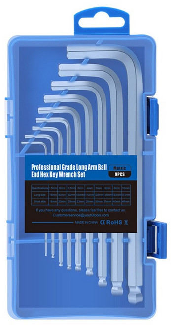 정철물 보관이 편리한 육각렌치 9종 세트, 1세트