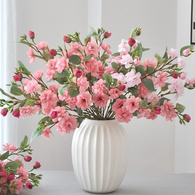 타니아홈 풍성한 동백꽃 인테리어 조화 20송이, 핑크, 1개