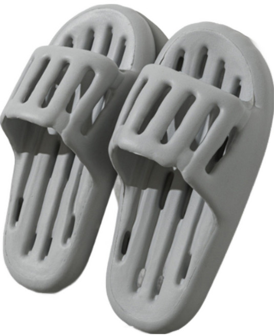 [사이즈선택가능] 에코비아 미끄럼방지 컴팩트 욕실화 남녀공용 EVA 푹신한 빅사이즈 커플 화장실 슬리퍼 신혼부부 집들이 선물, 3개, 그레이