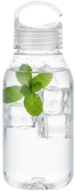 클리어 미니 물병 보틀 휴대용 러닝 등산 스포츠 국산 안심소재 BPAfree, 무지투명, 1개, 300ml