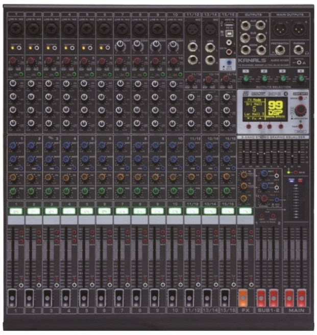 카날스 BKG-160 16채널 블루투스 USB 오디오 믹서 행사용 공연용 DJ용