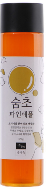 숨초 천연 발효 식초 파인애플 570ml, 3개