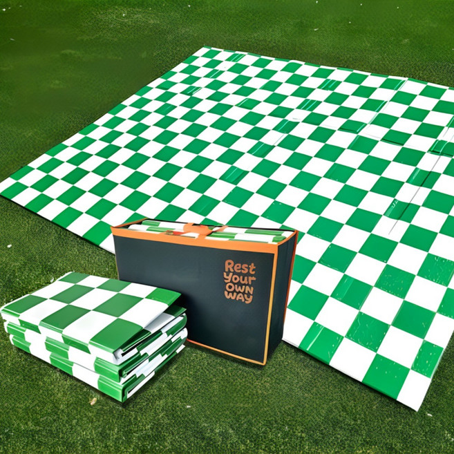 캠핑매트 야외용 돗자리 텐트 발포 이너매트 체크 그린패턴 중형 대형 특대형, 그린체크