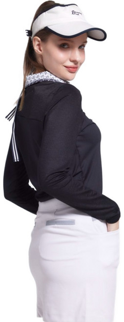 [바운싱백] 나염 카라 여성골프티셔츠 기능성 긴팔