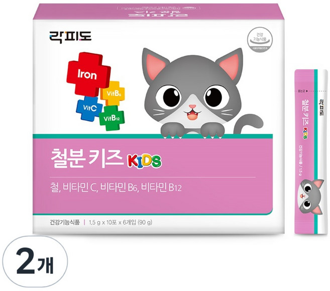 락피도 철분 키즈, 90g, 2개
