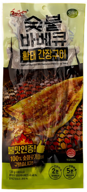 리얼 숯불 바베큐 황태구이 간장, 1개, 120g
