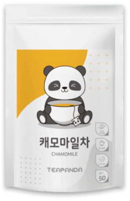 티판다 캐모마일차 잎차 생분해 삼각티백, 1개, 100개입, 1g