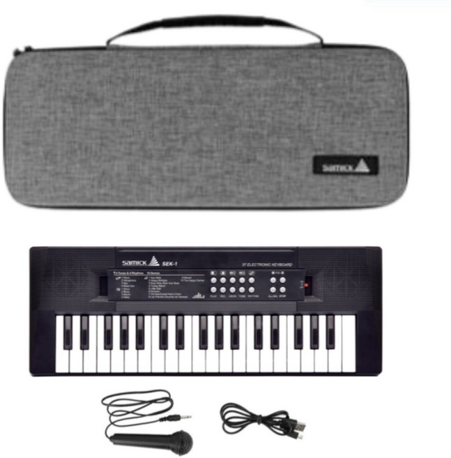 삼익악기 37 미니 키보드 SEK-1 케이스 세트, 블랙, 1개