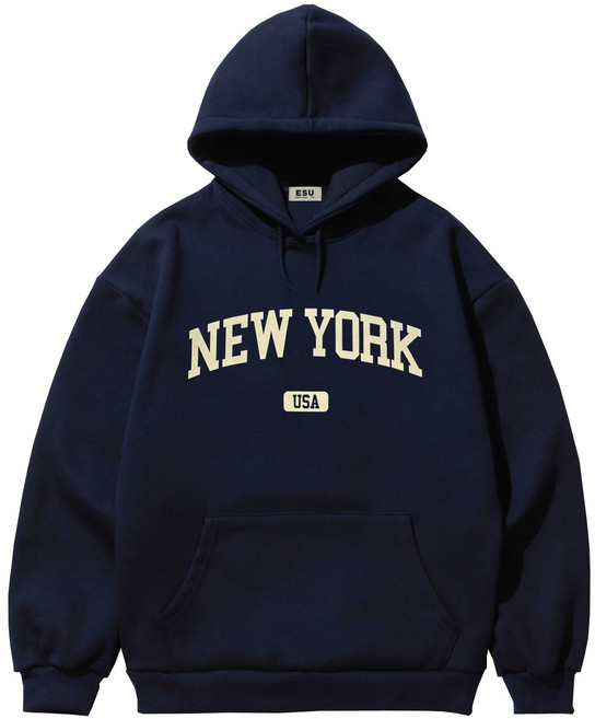 남녀공용 뉴욕 후드티 미국 대학 캐쥬얼 맨투맨