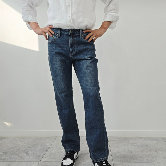 게스 남성 약기모 스트레이트핏 MBL 따뜻한 청바지 패션양말증정