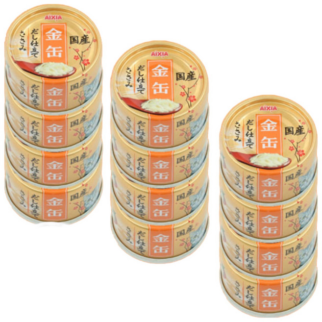 아이시아 금관 진육수 고양이 습식캔, 12개, 70g, 닭가슴살