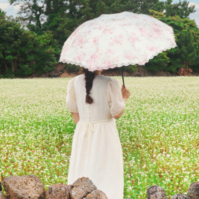 벨레타 레이스 양산 암막 꽃무늬 데일리 여성