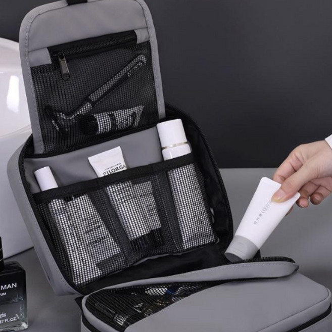 펼쳐쓰는 프리미엄 세면 파우치 여행용 수납 출장 스마트라이프