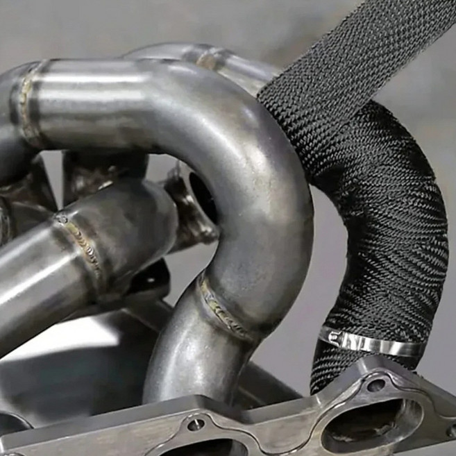 핸셀 오토바이 자동차 바이크 튜닝 머풀러 마후라 배기 유리섬유 열테이프, 1개, 머풀러테이프 크림