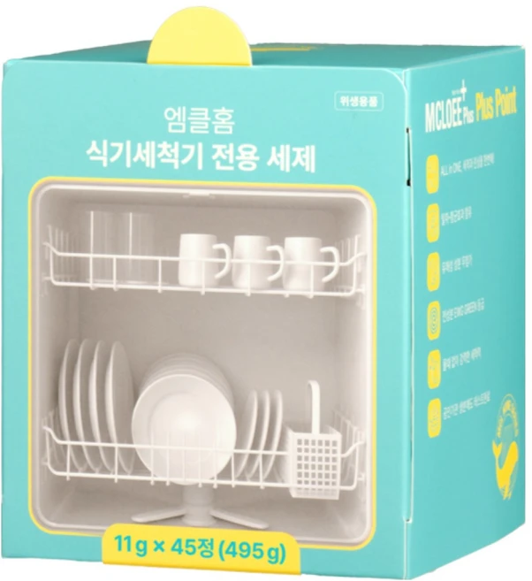 엠클홈 친환경 올인원 식기세척기 세제, 1개, 495g - 쿠팡