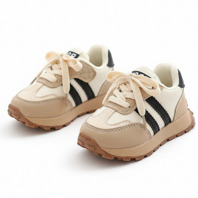 모던키즈 스트라이프 운동화 유아 찍찍이 스니커즈 가을 운동화