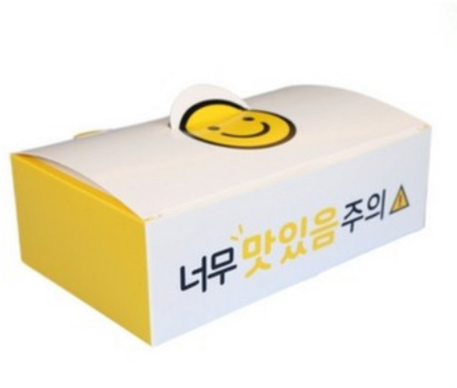 화이트지 치킨박스 음식 디저트 닭강정 상자 포장 용기 종이 특소 소 중 대 특대 200개