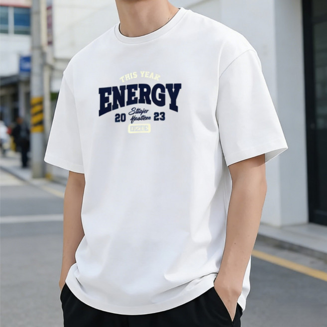 퓨어몰링 여름 남자 반팔티 빅사이즈 오버핏 반팔 티셔츠