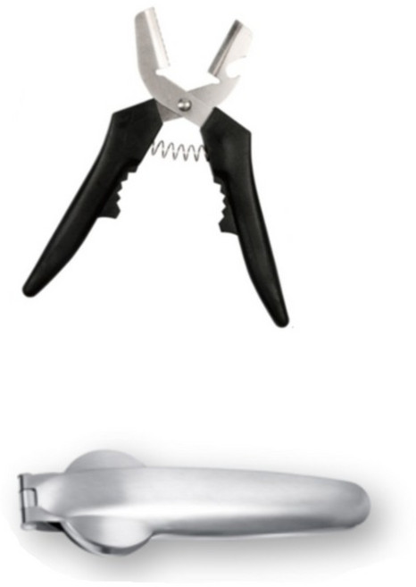 밤손질 2종세트 SS430 밤가위 칼집가위, 1세트, 매트 블랙  X 메탈릭 실버