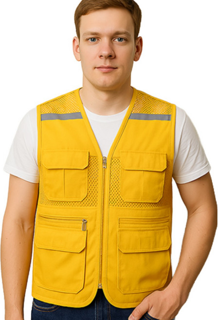 1+1 남성 망사조끼 여름 작업조끼 단체조끼 배달조끼 주머니조끼 택배조끼 등산 조끼 작업복