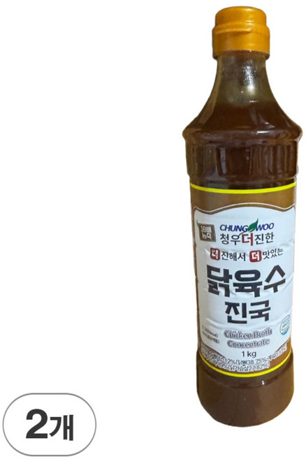 청우 더진한 닭육수진국, 1kg, 2개