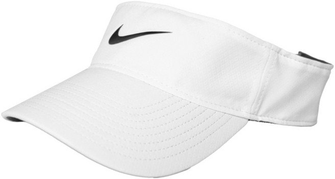 나이키 바이저 썬캡 드라이핏 에이스 골프 테니스 모자, 화이, 1개