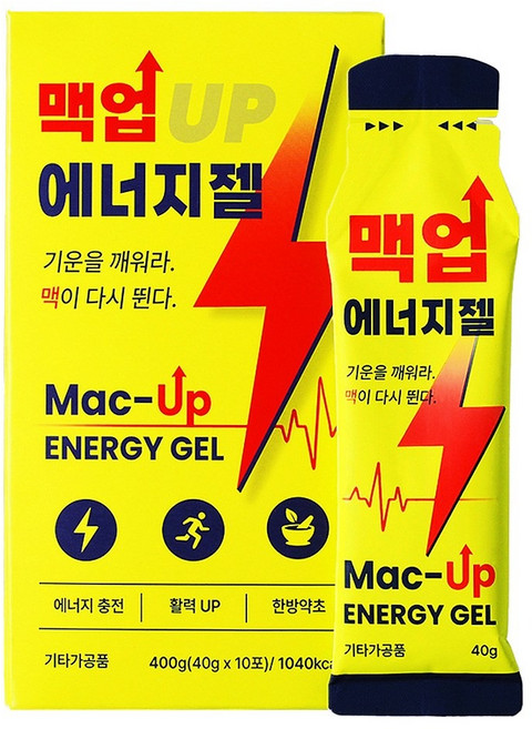 천연 한방 원료 첨가 에너지젤 40g 10포, 10개