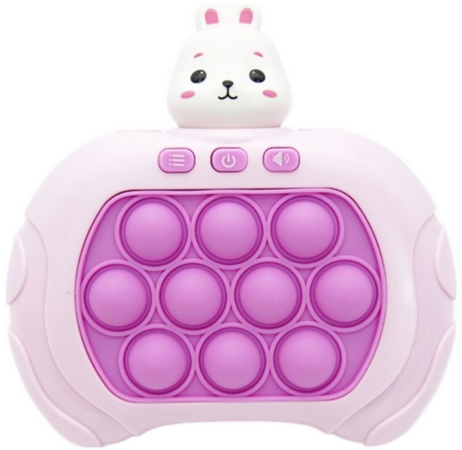 토이토 팝잇게임기 푸쉬팝 스피드킹 게임기 휴대용 푸시팝 미니 보드게임, 토끼, 1개
