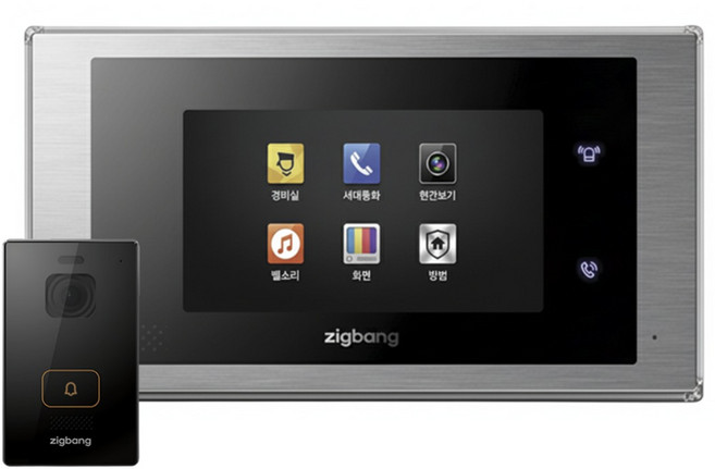 [자가설치]7인치형 직방/삼성 공동현관로비폰 통화 디지털 비디오폰 SHT-3527, SHT-3527 / 도어카메라 포함