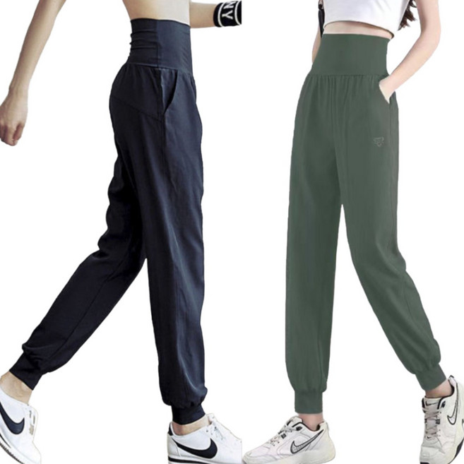 더블유앤케이 여성 요가 조거바지 하이웨스트 요가복 필라테스복 팬츠 2장세트