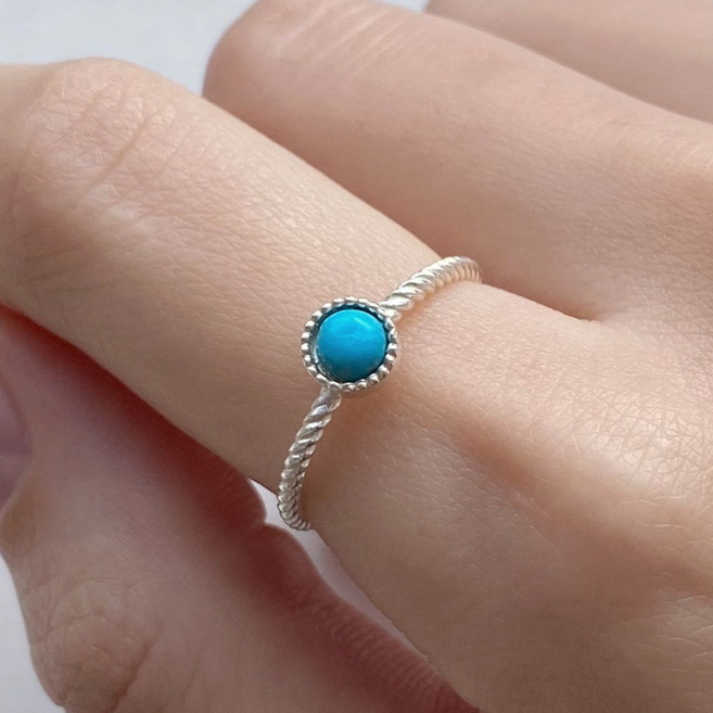 반지소 실버925 탄생석 원석 실 은반지 나봄