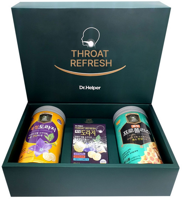 목청 건강캔디 선물세트 (프로폴리스캔디 도라지캔디) 목에좋은 목캔디 세트, 1개