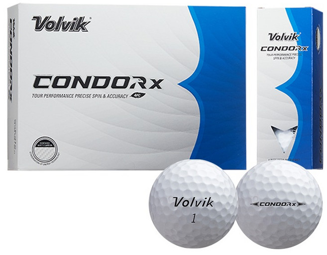 볼빅 콘도르X CONDOR X 우레탄커버 화이트카본 골프공 4피스 더즌(4PC/12구), 1개, 12개입, 화이트