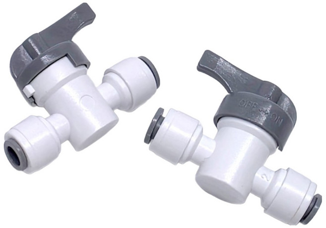 아쿠아메이드 정수기부품 원터치피팅 밸브 (1/4인치 외경 6mm호스 용), 1세트, AM 원터치피팅 밸브 002