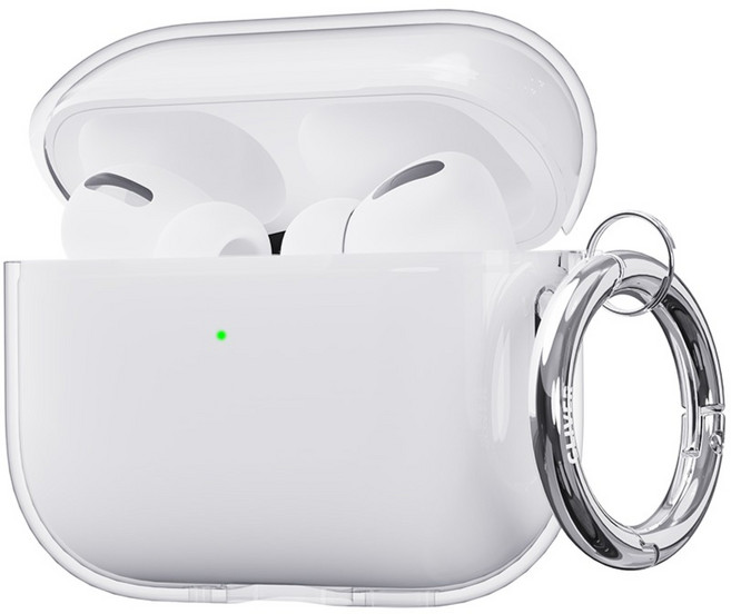 에어팟 프로3 케이스 투명 고투명 황변방지 2MM 독일산 원료 클리어 젤리 보호 커버, 1개, 에어팟프로3