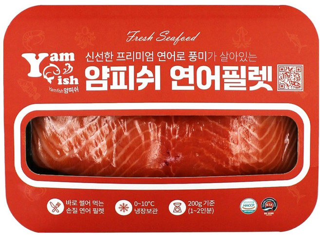 노르웨이 슈페리얼 생연어 필렛, 200g, 1개