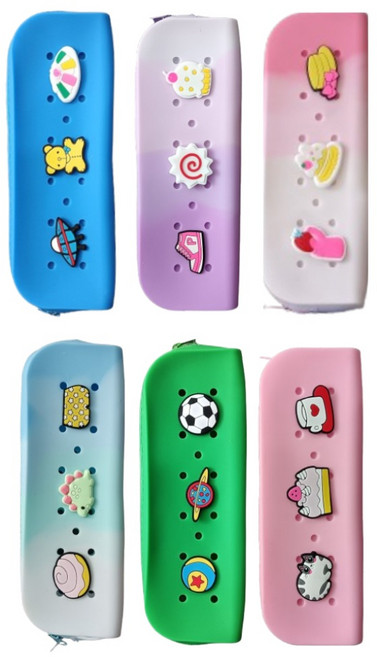 레몬라이프 실리콘필통 구디백 답례품 포장세트, 6개, 혼합