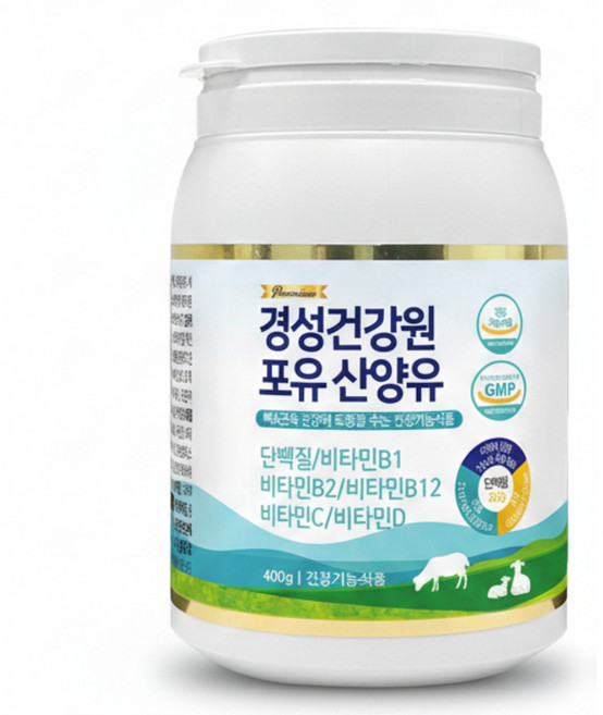 [공식판매처] 경성포유틴 분리유청 산양유 단백질 소화효소 비타민 B1/B2/B12/C/D 포함, 2개, 400g