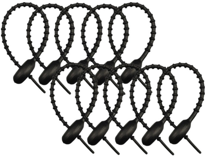 오래쓰는 다용도 실리콘 케이블 타이 전선 정리 용품 20개입, 검정