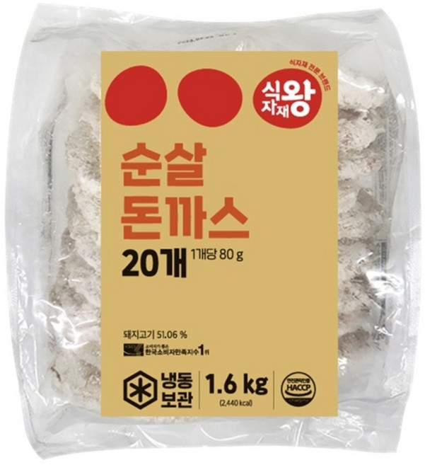 식자재왕 부드러운 순살돈까스, 1개, 1.6kg